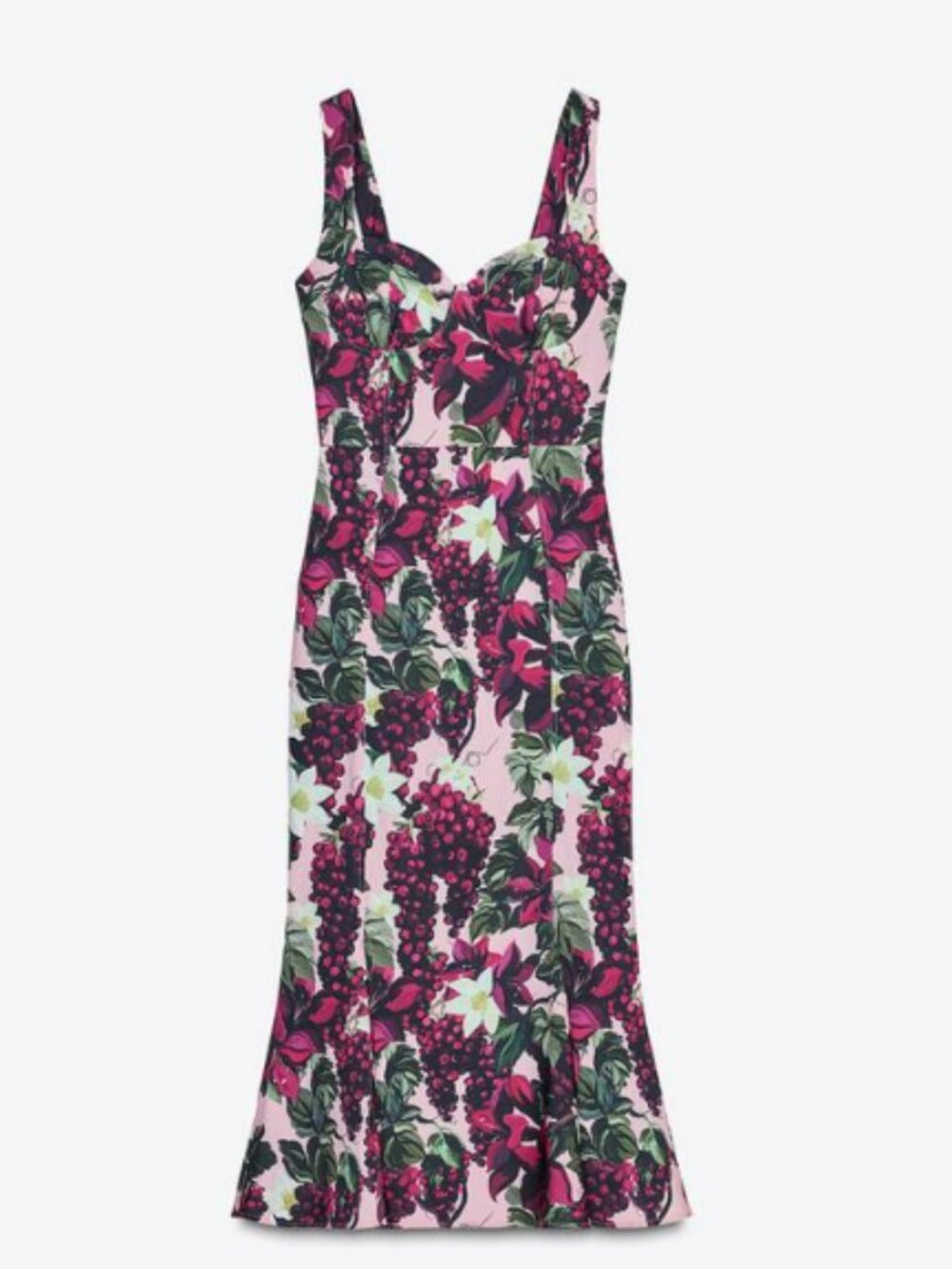 Zara - Godet Floral Dress - Size L